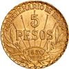 Image 2 : URUGUAY, struck in Paris, gold 5 pesos, 1930, Artigas / Republic centennial.