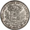 Image 2 : VENEZUELA, struck at the Paris Mint, 1 bolívar, 1893-A, NGC AU 55.