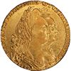 Image 1 : WEST INDIES, gold contemporary imitation ("Joe") of a Rio, Brazil, 6400 reis, Maria I and Pedro III,