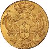 Image 2 : WEST INDIES, gold contemporary imitation ("Joe") of a Rio, Brazil, 6400 reis, Maria I and Pedro III,