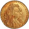 Image 1 : WEST INDIES, gold contemporary imitation ("Joe") of a Lisbon, Portugal, 4 escudos, Maria I and Pedro