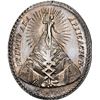 Image 1 : BOLIVIA, oval silver medal, no date (post-1852), Potosí, unique mule of Bolívar/Pichincha and Athena