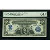 Image 1 : UNITED STATES, $2 Silver Certificate, series of 1899, serial D49011344, Vernon-Treat, PMG Choice UNC
