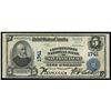Image 1 : UNITED STATES, Crocker First National Bank of San Francisco, $5 National Bank Note, series of 1902, 