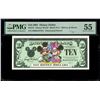 Image 1 : UNITED STATES, 10 Disney dollars, 2001, serial D00024376A, Mickey and Minnie / Disneyland Resort, PM