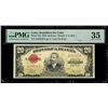 Image 1 : CUBA, República de Cuba, 20 pesos, series of 1938, serial A185335A, PMG Choice VF 35, ex-Busto.