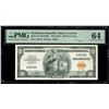 Image 1 : DOMINICAN REPUBLIC, Banco Central, 100 pesos oro, (1957), serial 116748, PMG Choice UNC 64, ex-Busto