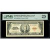 Image 1 : DOMINICAN REPUBLIC, Banco Central, 20 pesos oro, (1952), serial A507382A, PMG VF 25, ex-Busto.
