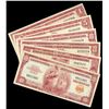 Image 1 : DOMINICAN REPUBLIC, lot of six Banco Central de la República Dominicana pesos oro notes of 1962, ex-
