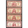 Image 2 : DOMINICAN REPUBLIC, lot of four Banco Central de la República Dominicana pesos oro notes of 1962, ex