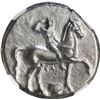 Image 1 : ANCIENT GREEK, Calabria, Taras, AR didrachm, 302-280 BC, NGC Ch VF.