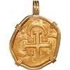 Image 1 : SPAIN, Seville, gold cob 8 escudos, Philip IV, assayer R below mintmark S to left, mounted cross-sid