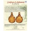 Image 3 : PERU, Lima, gold cob 8 escudos, 1711 M, ex-1715 Fleet, mounted pillars-side out in 18K gold pendant 