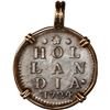 Image 2 : NETHERLANDS (United), Holland, 2 stuivers, 1724, ex-Akenderam (1725), mounted in 14K gold pendant.