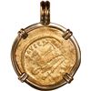 Image 2 : BYZANTINE EMPIRE, Constantinople mint, 4th officina, AV solidus, Maurice Tiberius, 582-602 AD, mount
