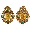 Image 1 : Gold pendant with diamonds and emeralds, ex-Tolosa (1724), Borrell Plate, Smithsonian Plate.