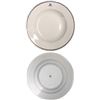 Image 1 : White porcelain second class dinner plate marked with crowned ITALIA logo on top and Richard Ginori 