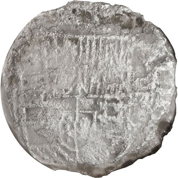 BOLIVIA, Potosí, cob 8 reales, Philip III, assayer not visible, Grade 2, NGC Shipwreck Effect (São J