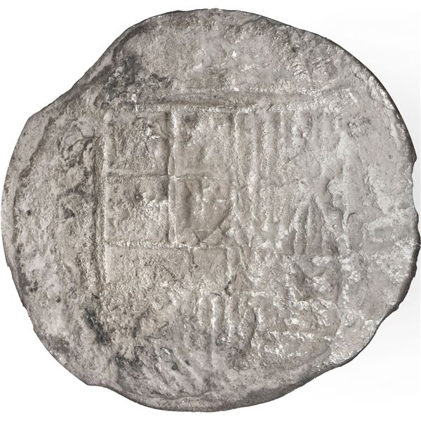 BOLIVIA, Potosí, cob 8 reales, Philip III, assayer not visible, Grade 2, NGC Shipwreck Effect (São J