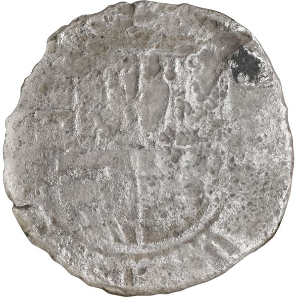 BOLIVIA, Potosí, cob 8 reales, Philip III, assayer not visible, quadrants of cross transposed, Grade