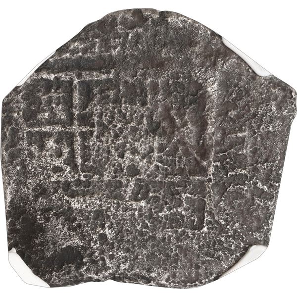 SPAIN, mint uncertain, cob 4 reales, Philip III, assayer not visible, NGC Shipwreck Effect (São José