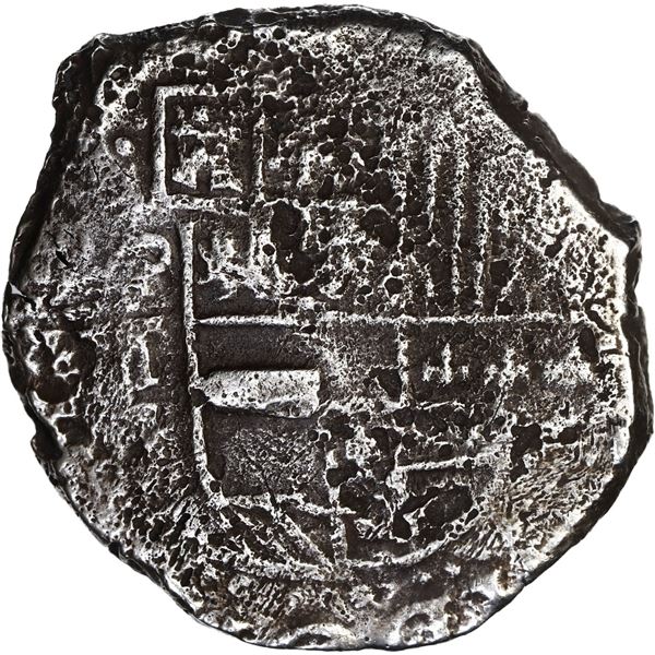 BOLIVIA, Potosí, cob 8 reales, Philip IV, assayer T (1630s).