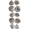 Image 1 : MEXICO, Mexico City, lot of ten cob 1R and ½R, Philip IV or Charles II, assayer L or not visible.