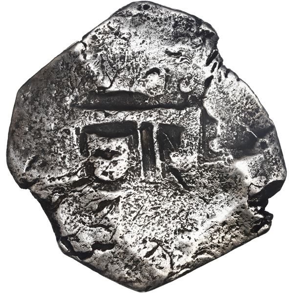 SPAIN, Seville, cob 8 reales, Charles II, assayer not visible.