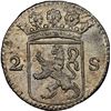 Image 1 : NETHERLANDS (United), Holland, 2 stuivers, 1724, NGC UNC details / saltwater damage (Shipwreck Blue 