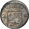 Image 1 : NETHERLANDS (United), Holland, 2 stuivers, 1724, NGC UNC details / saltwater damage (Shipwreck Blue 