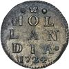 Image 2 : NETHERLANDS (United), Holland, 2 stuivers, 1724, NGC UNC details / saltwater damage (Shipwreck Blue 