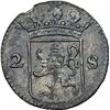 Image 1 : NETHERLANDS (United), Holland, 2 stuivers, 1724, NGC UNC details / saltwater damage (Shipwreck Blue 
