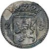 Image 1 : NETHERLANDS (United), Holland, 2 stuivers, 1724, NGC UNC details / saltwater damage (Shipwreck Blue 