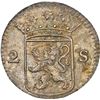 Image 1 : NETHERLANDS (United), Holland, 2 stuivers, 1724, NGC UNC details / saltwater damage (Shipwreck Blue 