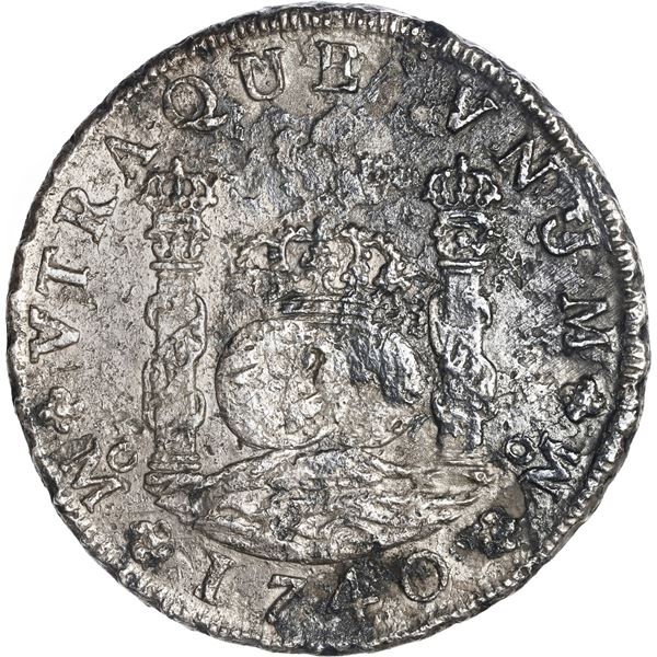 MEXICO, Mexico City, pillar 8 reales, Philip V, 1740 MF, ex-Brameld.