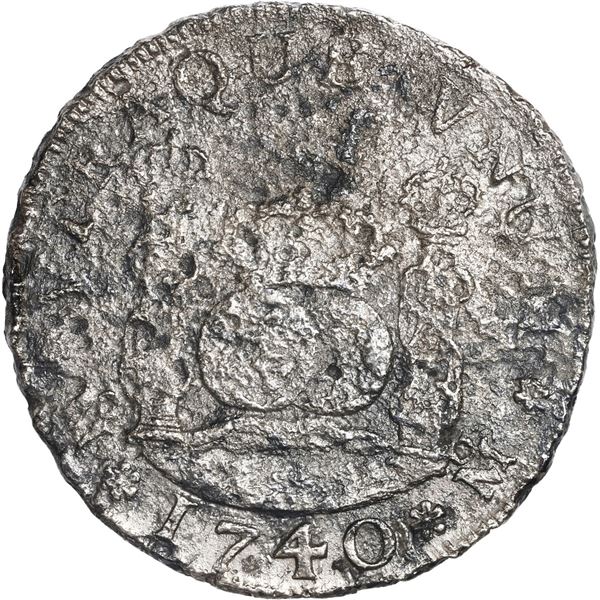 MEXICO, Mexico City, pillar 4 reales, Philip V, 1740/30 MF, ex-Brameld.