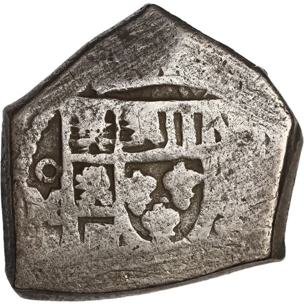 MEXICO, Mexico City, cob 4 reales, Philip V, assayer not visible (J), pre-1725 style.