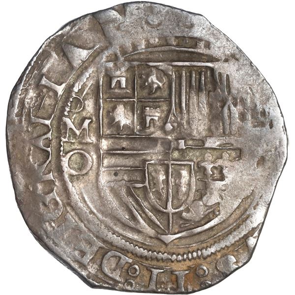 MEXICO, Mexico City, cob 2 reales, Philip II, assayer O below mintmark oM to left, ex-Hubbard.