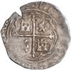 Image 2 : MEXICO, Mexico City, cob 1 real, Philip II, assayer F to right, mintmark oM to left, king's name as 