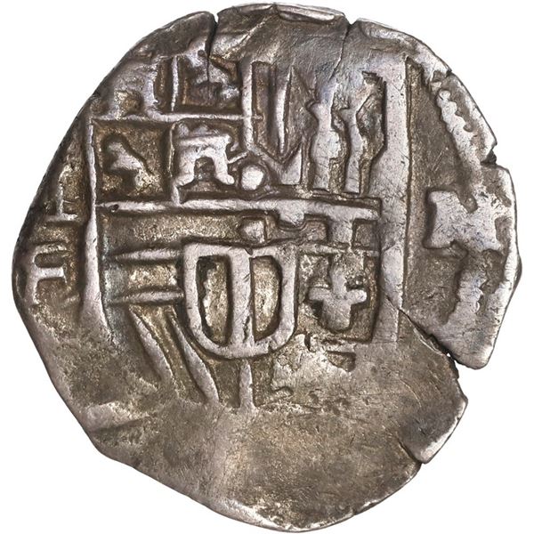 MEXICO, Mexico City, cob 1 real, Philip III, assayer F below denomination I to left, mintmark M to r