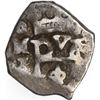Image 1 : MEXICO, Mexico City, cob ½ real, Philip V, assayer J, style of 1714-24, ex-"Meseta Central."