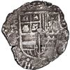 Image 1 : BOLIVIA, Potosí, cob 8 reales, Philip IV, assayer P (1620s), quadrants of cross transposed, "flat" l