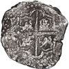Image 2 : BOLIVIA, Potosí, cob 8 reales, Philip IV, assayer P (1620s), quadrants of cross transposed, "flat" l