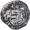Image 1 : BOLIVIA, Potosí, cob 8 reales, Philip IV, assayer P (1620s), quadrants of cross transposed, "flat" l