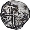 Image 2 : BOLIVIA, Potosí, cob 8 reales, Philip IV, assayer P (1620s), quadrants of cross transposed, "flat" l