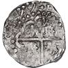 Image 2 : BOLIVIA, Potosí, cob 8 reales, 1627 T, quadrants of cross transposed, "hunched over" lions, rare.