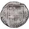 Image 1 : BOLIVIA, Potosí, cob 8 reales, Philip IV, assayer T (late 1620s), "hunched over" lions.