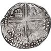 Image 2 : BOLIVIA, Potosí, cob 8 reales, Philip IV, assayer T (late 1620s), "hunched over" lions.