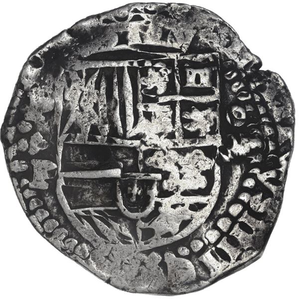 BOLIVIA, Potosí, cob 8 reales, 1639 TR, quadrants of cross transposed, rare.
