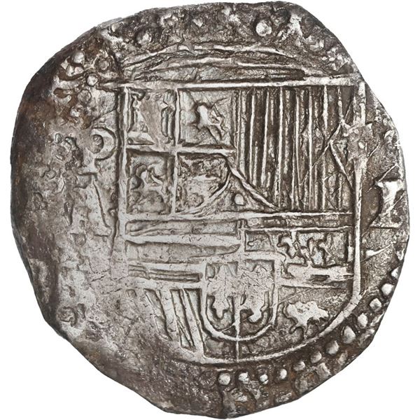 BOLIVIA, Potosí, cob 1 real, Philip II, assayer A.